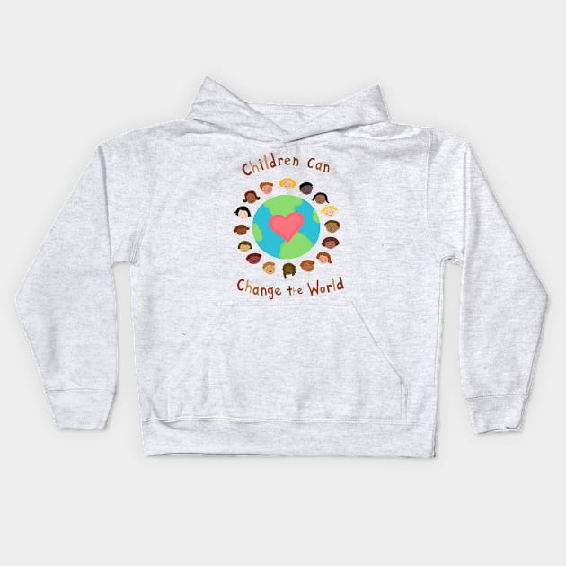 "Children Can Change the World!" by farah aria Kids Hoodie by Farah Aria Studio